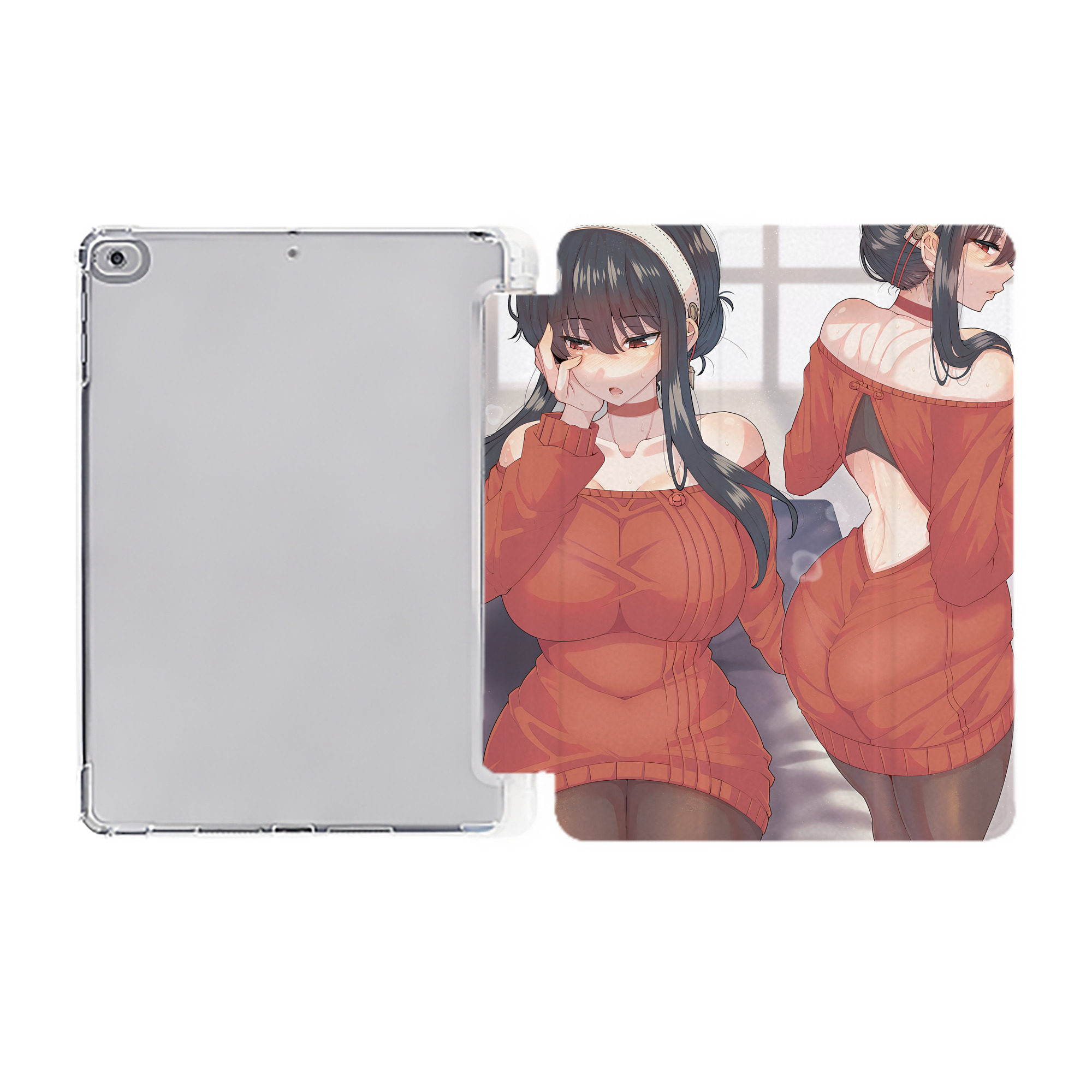 （画像用） SPY×FAMILY间谍家家酒 IPad ケース ペン収納付き 三つ折りスタンド PUレザー×シリコン 対応機種9.5/10.5/10.9インチ
